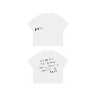 Sam.tee Áo Thun Boxy Tay Ngắn Cotton 250gsm "ON TRY AWAY" Áo Phông Forrm Rộng Unisex Nam Nữ