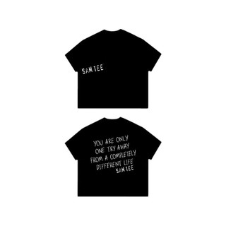 Sam.tee Áo Thun Boxy Tay Ngắn Cotton 250gsm "ON TRY AWAY" Áo Phông Forrm Rộng Unisex Nam Nữ