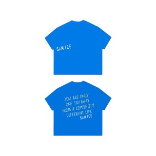 Sam.tee Áo Thun Boxy Tay Ngắn Cotton 250gsm "ON TRY AWAY" Áo Phông Forrm Rộng Unisex Nam Nữ