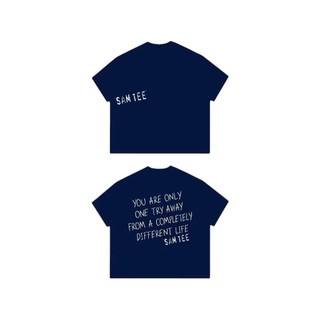 Sam.tee Áo Thun Boxy Tay Ngắn Cotton 250gsm "ON TRY AWAY" Áo Phông Forrm Rộng Unisex Nam Nữ
