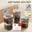 Hộp Sữa Bột Nắp Từ Tính Chống Ẩm - Muỗng Hút Từ Tính, Mở Nắp Bằng Một Tay, Kiểm Soát Liều Lượng Chính Xác