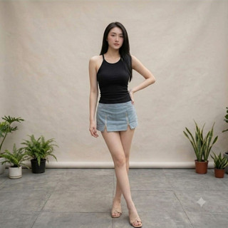 [MỞ BÁN] ÁO HAI DÂY CỔ YẾM DÁNG ÔM BODY, VẢI THUN COTTON CO GIÃN BỐN CHIỀU, THOÁNG KHÍ