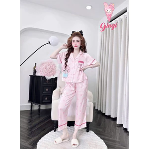 Lửng pijam áo raplan-quần phom 9 tấc,lụa latin mềm nhẹ mát-hoạ tiết sang