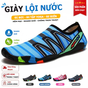 Giày Đi Biển Nam Nữ Chống Trơn Nhanh Khô Giày Đi Nước Mềm Nhẹ Co Giãn