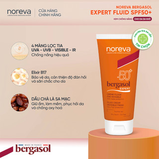 Kem chống nắng dành cho da khô Noreva Bergasol Expert Fluid SPF50+ 50ML