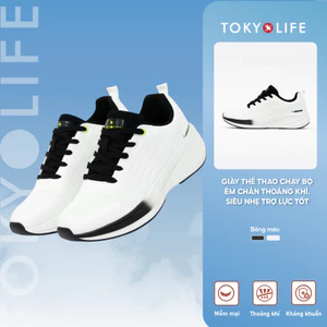 Giày thể thao nam TOKYOLIFE đi bộ êm chân thoáng khí thấm hút mồ hôi siêu nhẹ trợ lực tốt 40005785