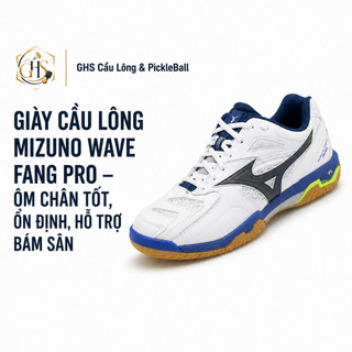 Giày Cầu Lông Mizuno Wave Fang Pro Chính Hãng – Upper Da Mềm, Bám Sân, Cảm Giác Cao Cấp