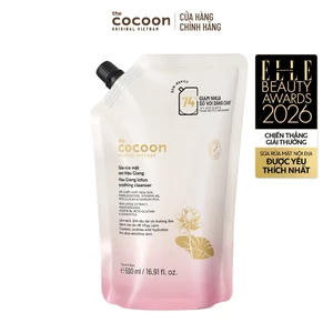 HÀNG TẶNG KHÔNG BÁN - Túi Refill Supersize - Sữa rửa mặt sen Hậu Giang Cocoon 500ml