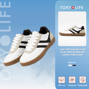 Giày thể thao nam TOKYOLIFE êm chân cao cấp da PU mềm đế bám sàn chống trơn trượt 40005787
