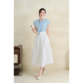 Áo Kiểu Nữ LAMER FASHION Sơ Mi Nữ Vai Chờm Tay Hến Cổ Phối Dài Buộc Nơ Công Sở V61B26H018