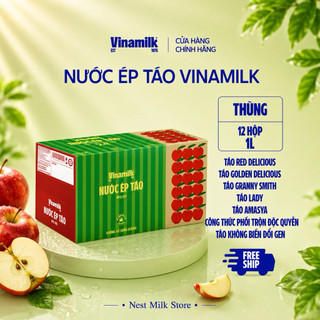 Nước Ép Táo Vinamilk Táo Ruột Giòn 1L - Thùng 12 Hộp