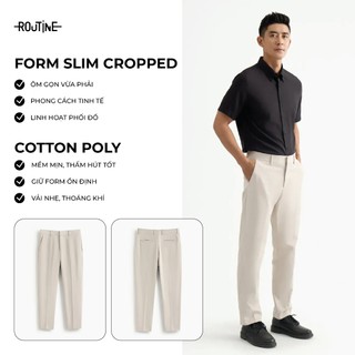 [🔥HOT] Quần Tây Nam Dài Trơn Form Slim Cropped - Routine 10S25PFO004