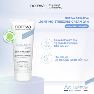 Kem cấp nước giúp da mềm mại AQUAREVA  LIGHT MOISTURIZING CREAM 24H 40ML