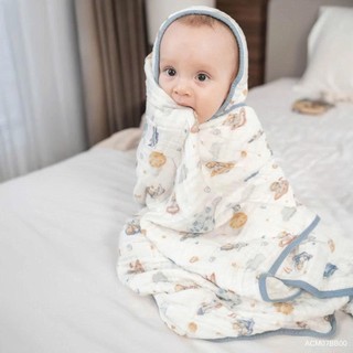 Khăn tắm cho bé sơ sinh Vua Nệm Bubaby, Khăn đa năng Cotton Muslin 6 lớp an toàn thoáng mát mềm mịn