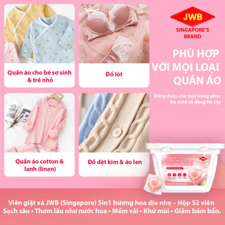 [MUA 2 Tặng 1] Viên Giặt Xả 5in1 JWB  52 viên – Chuẩn Singapore Hương nước hoa cao cấp Lưu Hương 72H