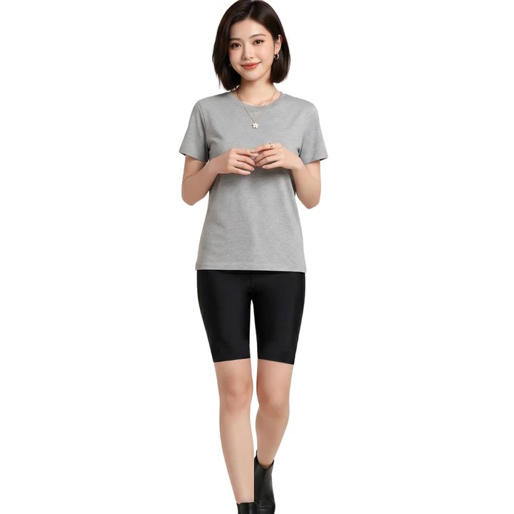 Legging Đùi Nữ Cạp Cao Vải Thun Dày Dặn Co Giãn Chống Xù Madela, Quần Legging Lửng Nữ Nâng Mông Ôm Body – 2