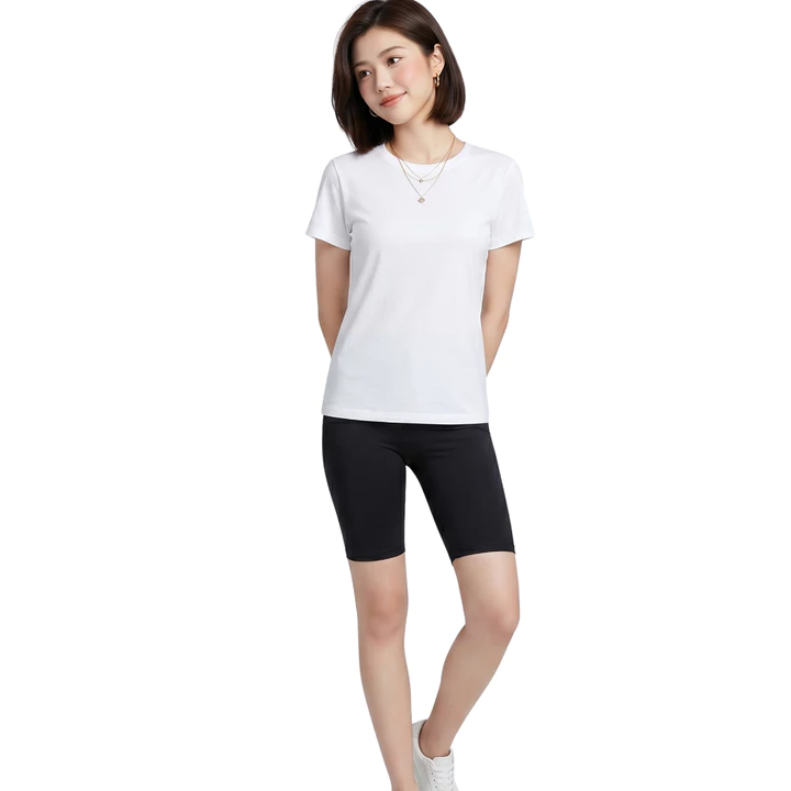 Legging Đùi Nữ Cạp Cao Vải Thun Dày Dặn Co Giãn Chống Xù Madela, Quần Legging Lửng Nữ Nâng Mông Ôm Body – 5