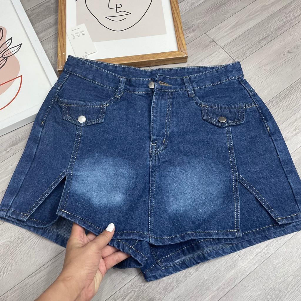 Chân Váy Jean Bigsize Nữ Chữ A Lưng Cao,Quần Váy Bò Không Co Giãn Lên Phom Che Bụng Cực Tốt GV3 GV2
