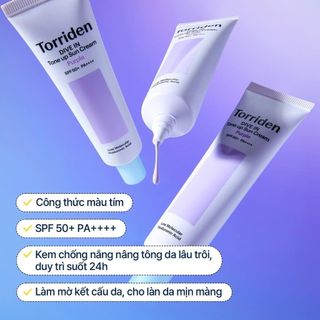 (Hàng Công TY) Kem Chống Nắng Torriden Dive-In Purple SPF50+ PA++++ Dưỡng Ẩm Sáng Da 60ml Duduhouse
