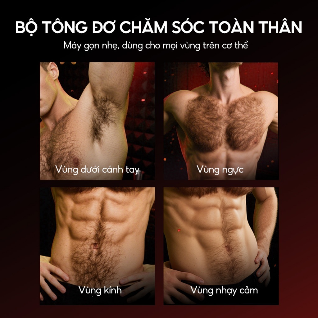 Tông đơ cắt tóc Enchen Beardo 2, lưỡi thép không gỉ, tặng 4 cử tạo kiểu - Cắt Tóc Tại Nhà Dễ Dàng