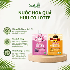 Nước Hoa Quả Ép Hữu Cơ Lotte 80ml - Xanhsam Natural & Organic