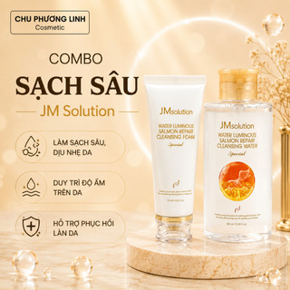 Combo Sạch Sâu Sữa Rửa Mặt Và Nước Tẩy Trang JM Solution CB0384 - Làm Sạch Sâu, Dịu Nhẹ, Duy Trì Độ Ẩm