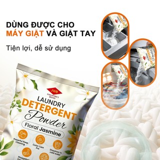 JWB Floral Jasmine – Bột Giặt Hương Hoa Nhài Cao Cấp 1KG | Giặt Sạch Sâu – Thơm Lâu – Tan Nhanh