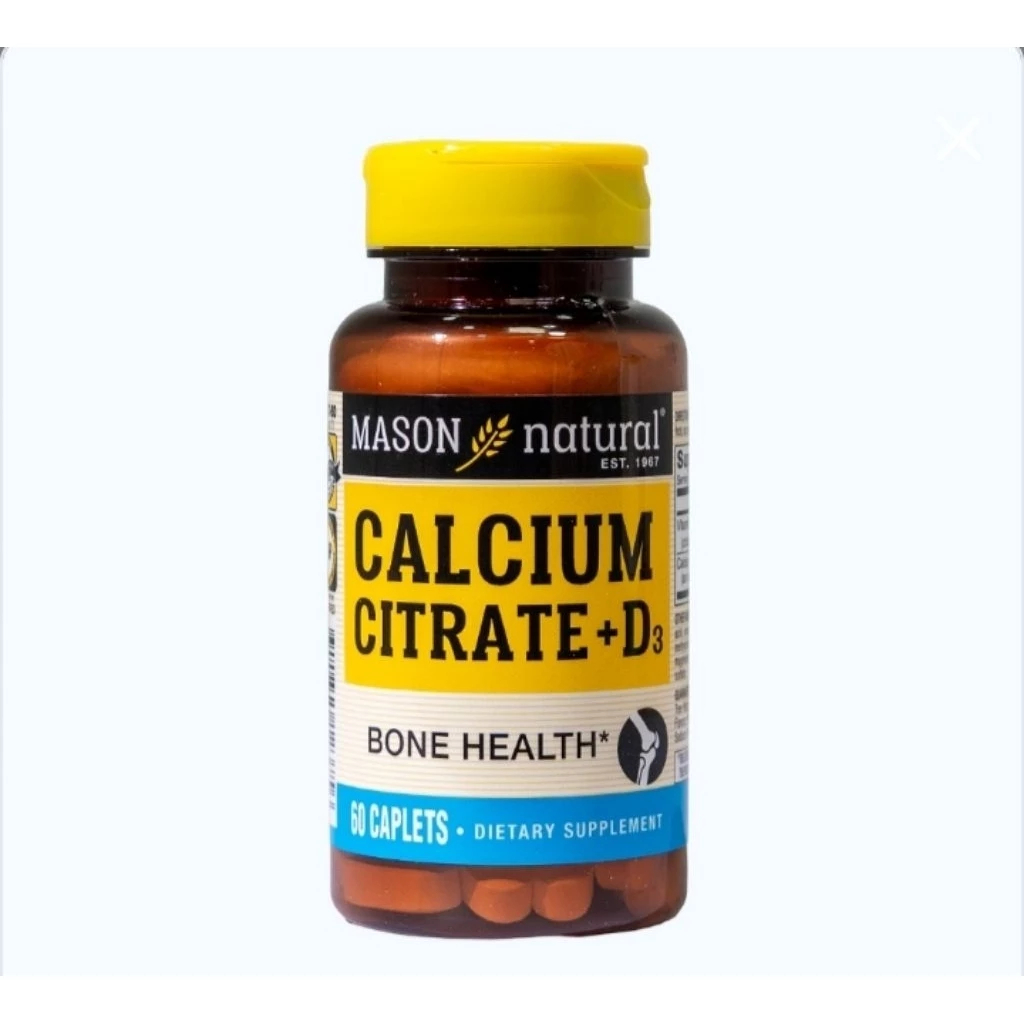 TPBVSK MASON NATURAL CALCIUM CITRATE + D3 Hỗ Trợ Xương Chắc Khỏe Hộp 60 viên