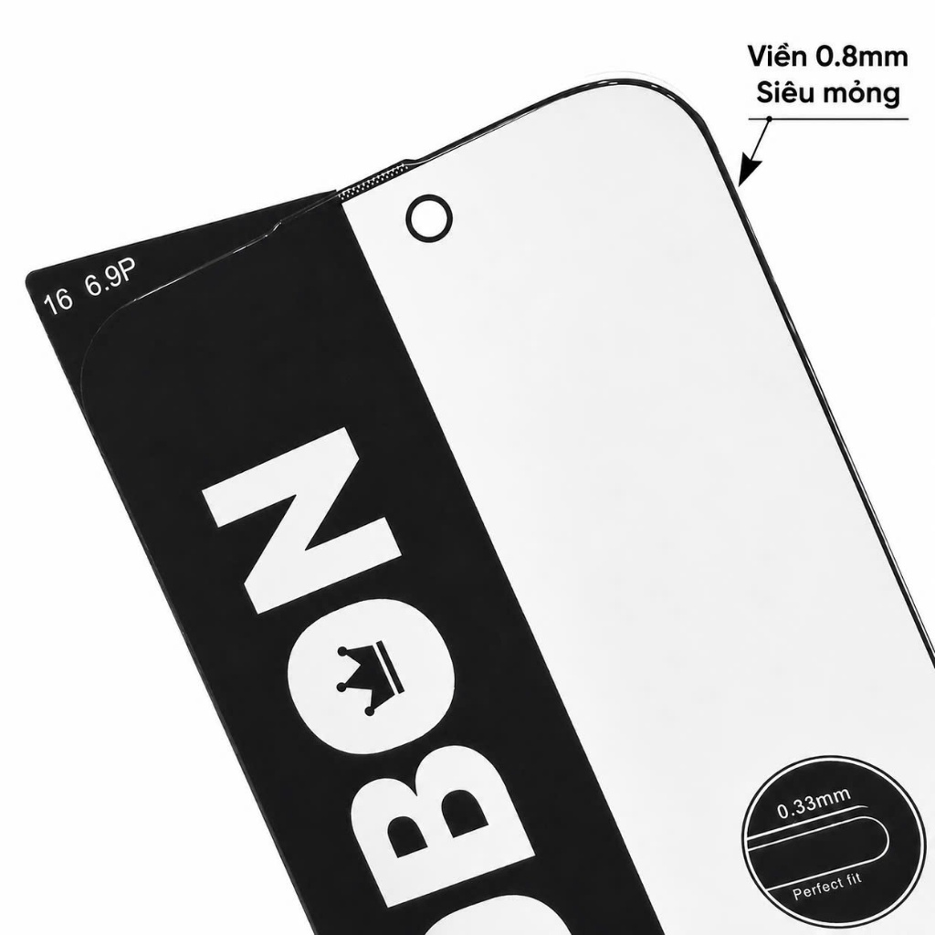Kính Cường Lực IPhone Gor x KiNGBON MA-03 Chống Nhìn Trộm 9H cho iPhone 6 đến 17 Pro Max