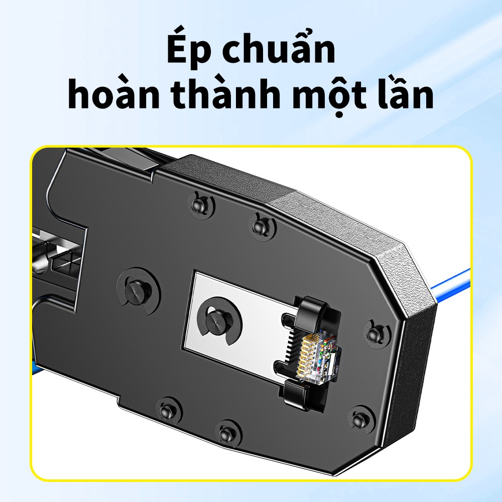 Kìm Bấm Mạng RJ45 Đa Năng Kìm Ép Hạt Mạng Có Chức Năng Tuốt Dây Cho Thợ Mạng