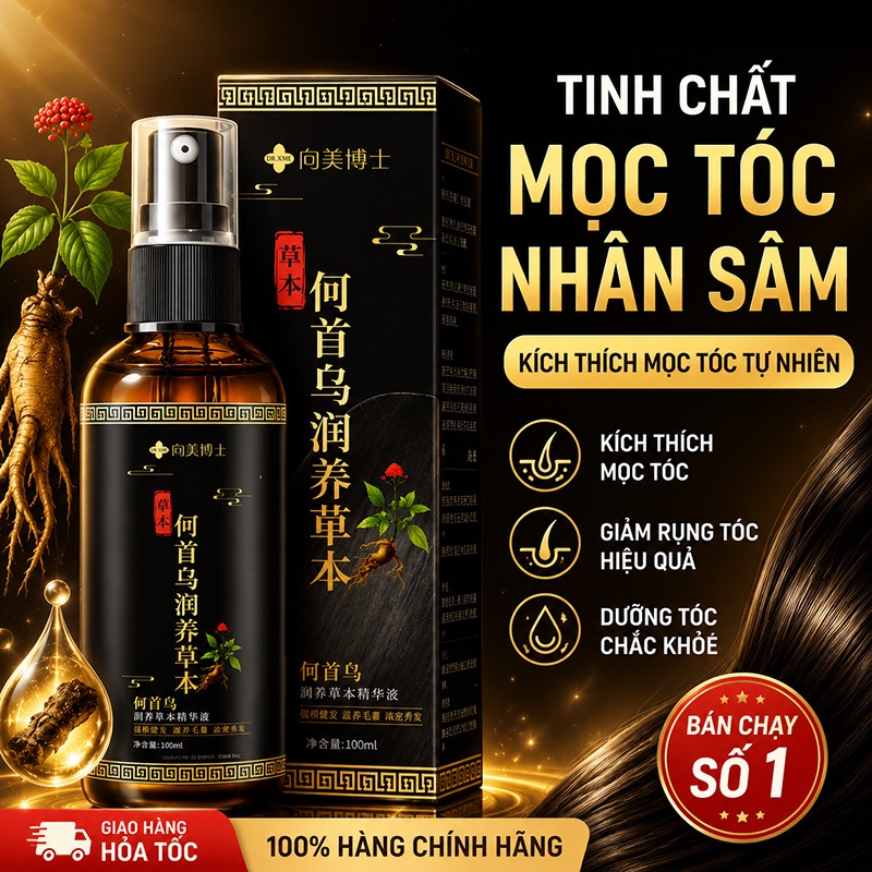 [MUA 2 GIẢM 50%] Tinh Chất Mọc Tóc Nhân Sâm 100ml Dưỡng Tóc Chắc Khỏe Hỗ Trợ Giảm Gãy Rụng Và Nuôi Dưỡng Da Đầu