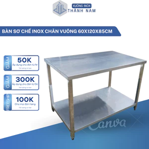 bàn inox dầy đẹp đủ kích thước( nhận đặt hàng theo yêu cầu)