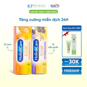 Viên sủi Vitamin C Ester C 500mg – Tăng đề kháng, êm dịu dạ dày – 10 viên sủi/hộp