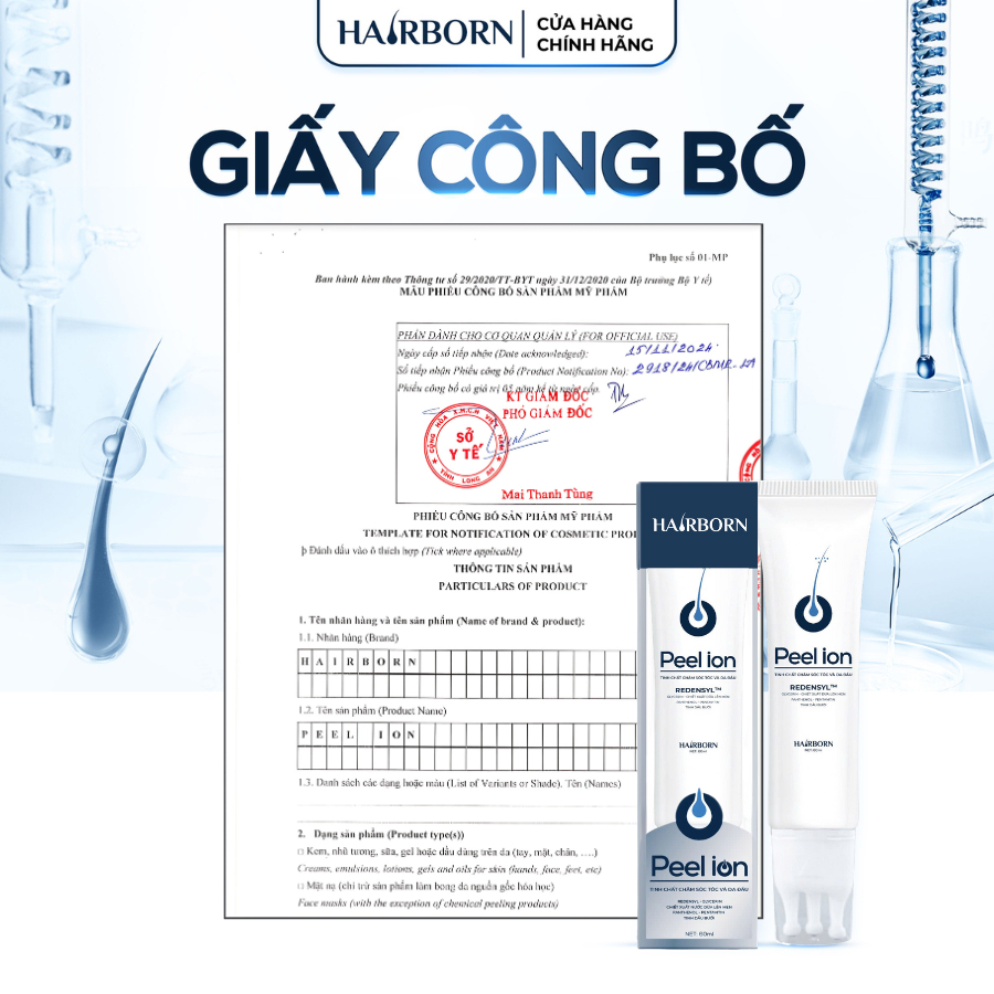 [CHÍNH HÃNG] Combo 2 Tuýp Lăn Tóc HairBorn 60ml - Hỗ Trợ Giảm Rụng, Mọc Tóc Và Dưỡng Da Đầu