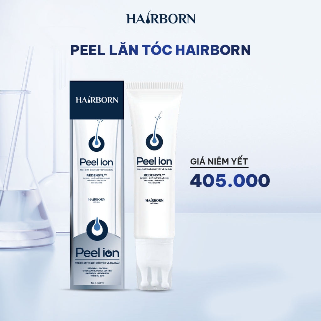 Peel Lăn Tóc HairBorn 60ml - Hỗ Trợ Giảm Rụng, Kích Thích Mọc Tóc Cho Nam Và Nữ
