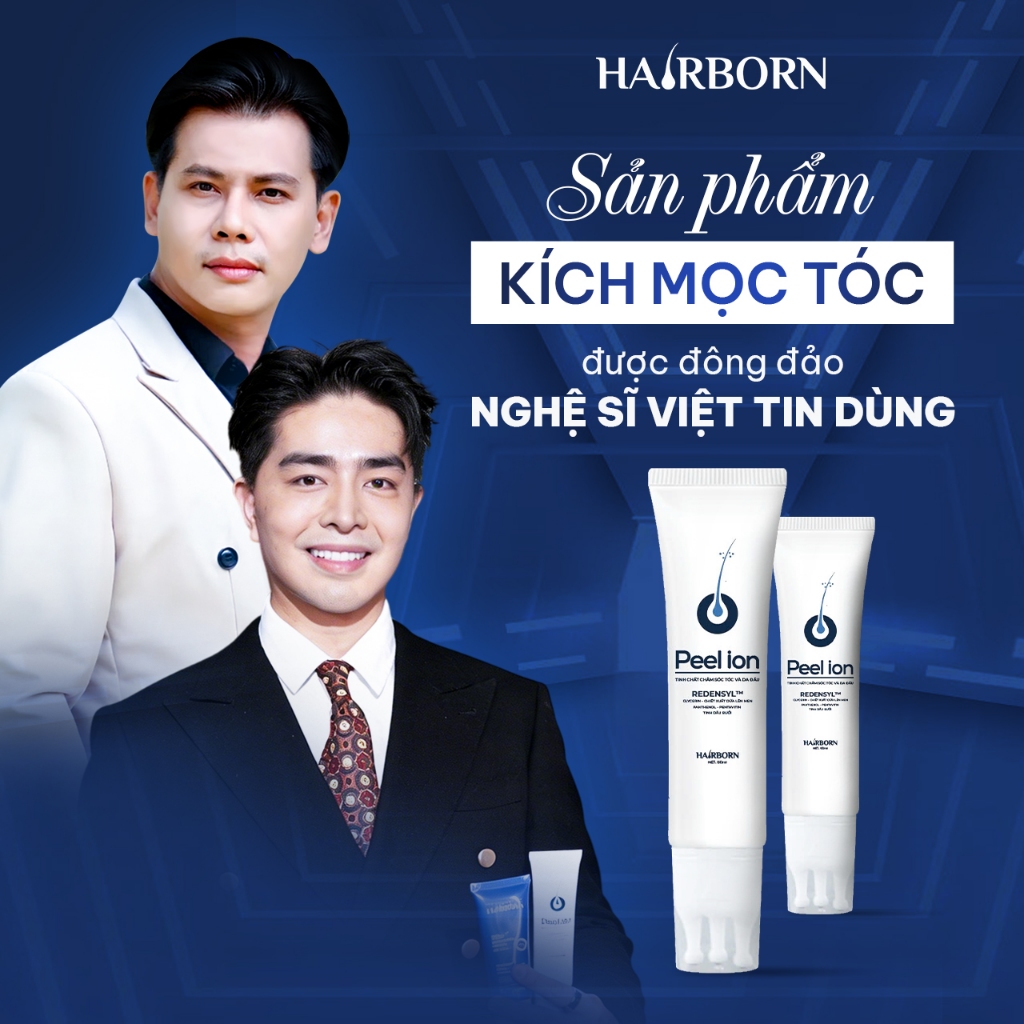 [CHÍNH HÃNG] Combo 2 Tuýp Lăn Tóc HairBorn 60ml - Hỗ Trợ Giảm Rụng, Mọc Tóc Và Dưỡng Da Đầu