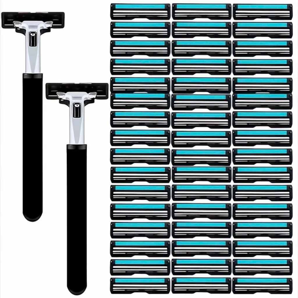 Combo Dao Cạo Râu 72 Lưỡi + 2 cán Dao Tặng 2 Hộp Nhựa Đựng Cán
