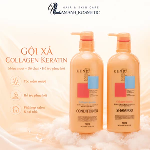 Cặp Dầu Gội Xả Kendy Collagen Keratin 500ml/800ml | Dưỡng Tóc Mềm Mượt, Dễ Chải, Hỗ Trợ Phục Hồi.
