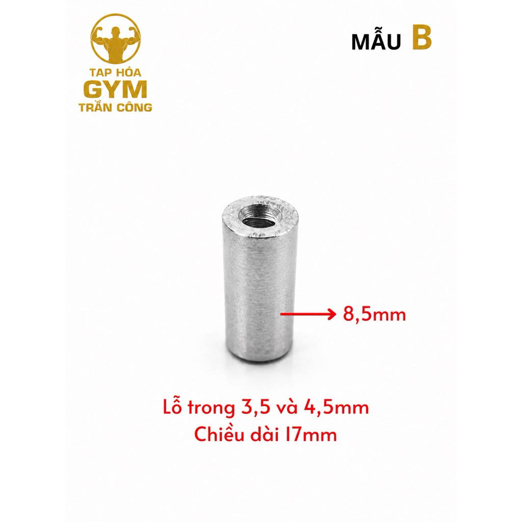 Đầu bấm cos dây cáp máy gym, chất liệu hợp kim nhôm