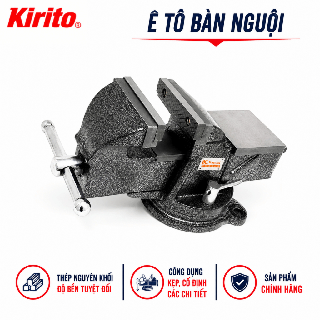 Ê tô bàn nguội xoay 360° Kapusi Japan 3,4,5,6inch