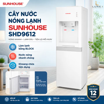 Cây nước nóng lạnh úp bình Sunhouse SHD9612 - 2 vòi nóng lạnh, có ngăn chứa đồ - Bảo hành tại nhà