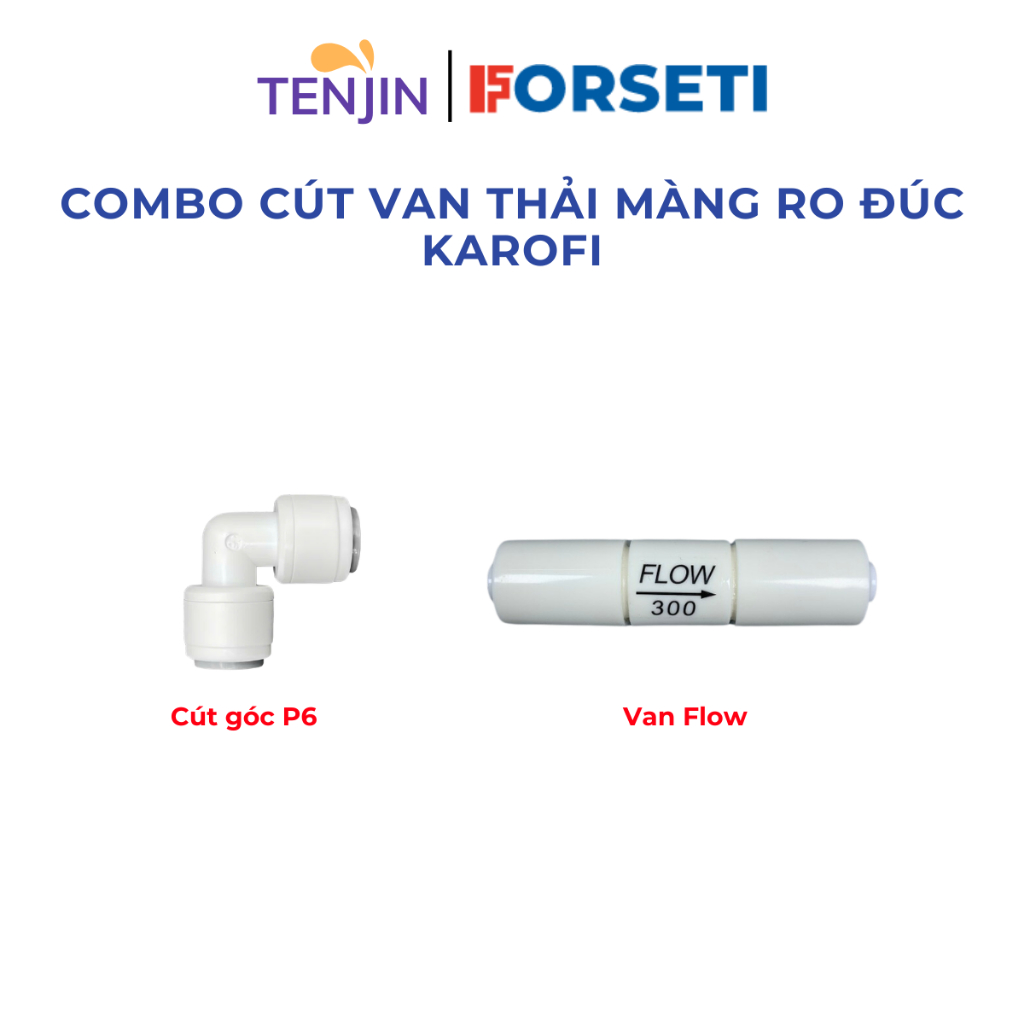 Combo Cút màng RO đúc Karofi (loại đúc, thay thế nhanh, độ bền cao)