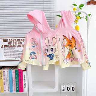SK555 - Áo Khoác Chống Nắng Thỏ Cáo Chất Thun Lạnh Cho Bé Trai Gái