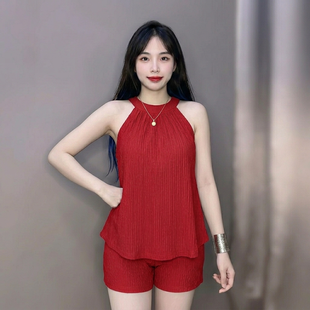 Đồ Bộ Yếm Xốp Nhật AZ CLOTHING Cao Cấp Quần Yếm Nữ Mặc Nhà Đi Chơi Vải Mềm Mịn Thoáng Mát Thấm Hút Tốt (45-70kg)