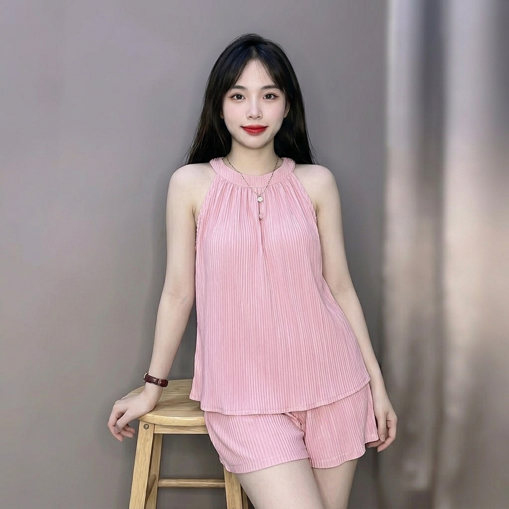 Đồ Bộ Yếm Xốp Nhật AZ CLOTHING Cao Cấp Quần Yếm Nữ Mặc Nhà Đi Chơi Vải Mềm Mịn Thoáng Mát Thấm Hút Tốt (45-70kg)
