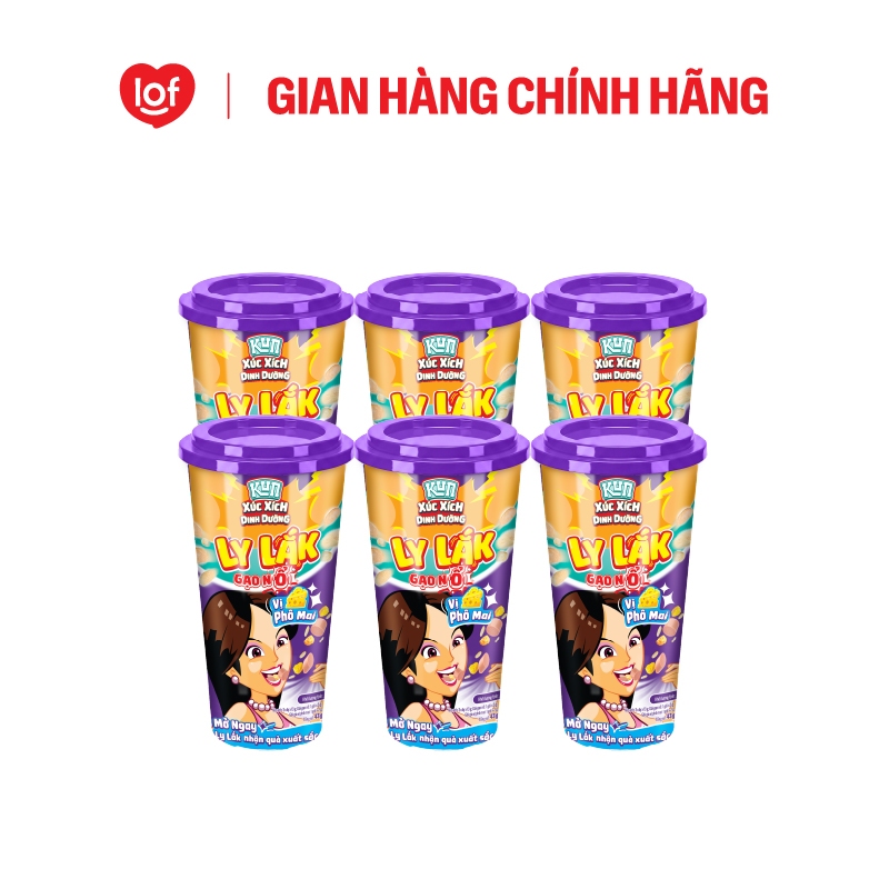 Xúc xích dinh dưỡng gạo nổ Kun ly lắk vị phô mai (Combo 6 và Combo 12)