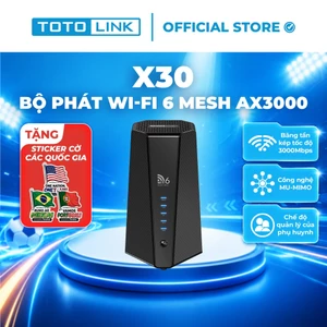 Bộ phát wifi Mesh Wi-Fi 6 AX3000 Băng Tần Kép Gigabit TOTOLINK X30 1-Pack, Tốc độ siêu khủng