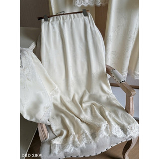 (SẴN S) Set Lụa Ren Áo 2 Dây Mix Chân Váy Maxi Chuẩn Linh Hoàng