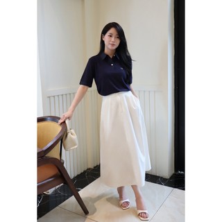 Áo Polo Nữ Dáng Suông Áo Thun Cổ Bẻ Cách Điệu Cotton Hàn LAMER O61S26H011