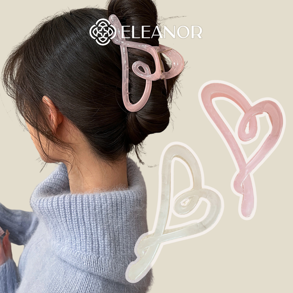 Kẹp tóc nữ Eleanor Accessories hình trái tim phụ kiện tóc kẹp càng cua 12256